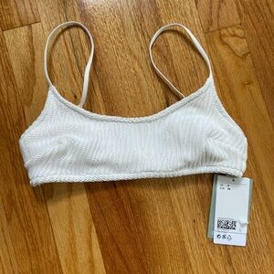 H&M White Padded Bikini Top